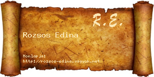 Rozsos Edina névjegykártya