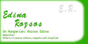 edina rozsos business card